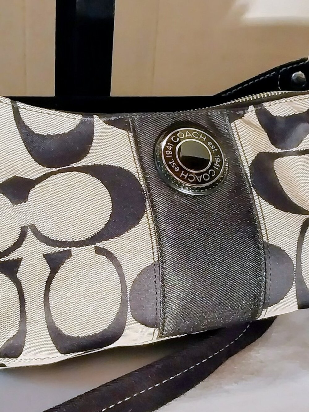 Coach Signature Stripe Demi Crossbody/Shoulder Bag F19218